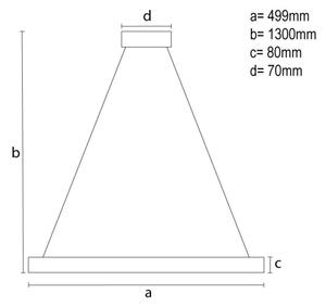 LED Stmívatelný lustr na lanku LED/80W/230V 3000-6500K bílá + dálkové ovládání