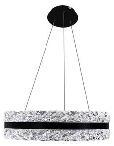LED Stmívatelný lustr na lanku LED/80W/230V 3000-6500K černá + dálkové ovládání