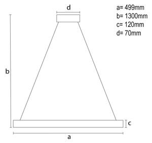 LED Stmívatelný lustr na lanku LED/80W/230V 3000-6500K černá + dálkové ovládání