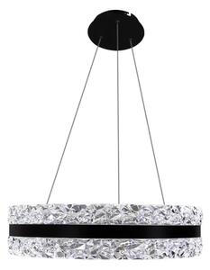LED Stmívatelný lustr na lanku LED/80W/230V 3000-6500K černá + dálkové ovládání