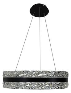 LED Stmívatelný lustr na lanku LED/80W/230V 3000-6500K černá + dálkové ovládání