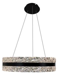 LED Stmívatelný lustr na lanku LED/80W/230V 3000-6500K černá + dálkové ovládání