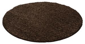 Kusový koberec Life Shaggy 1500 brown kruh 80x80 cm