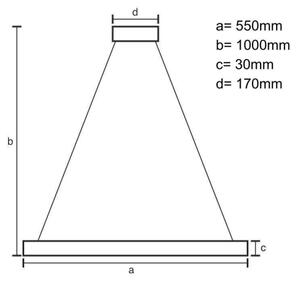 LED Stmívatelný lustr na lanku LED/70W/230V 3000-6500K bílá + dálkové ovládání