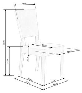 Jídelní židle Sorbus, šedá / dub medový