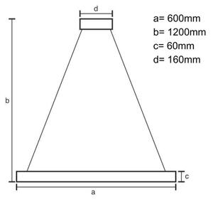 LED Stmívatelný lustr na lanku LED/55W/230V 3000-6500K bílá + dálkové ovládání