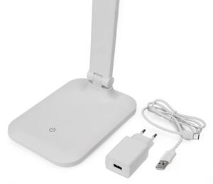 LED Stmívatelná dotyková stolní lampa s USB portem REMUS LED/5W/230V bílá