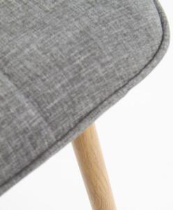 Jídelní židle Zina, šedá / přírodní dřevo