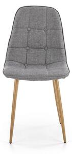 Jídelní židle Zina, šedá / přírodní dřevo