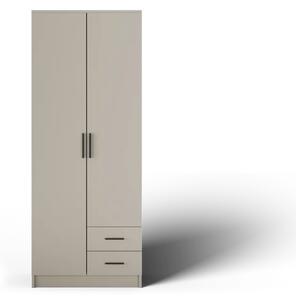 Novaro 80 Šatní skříň s křídlovými dveřmi kašmír (kód KB) (80 x 206,6) cm – 5 polic pro přehledné uložení