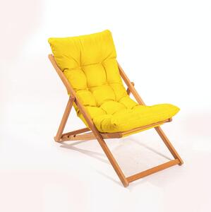 Souprava zahradního stolu a židlí Kikadu 5 (žlutá + přírodní) (pro 2 osoby). 1093855
