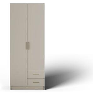 Novaro 80 Šatní skříň s křídlovými dveřmi kašmír (kód KG) (80 x 206,6) cm – 5 polic pro přehledné uložení
