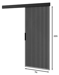 Perion 96 Posuvné dveře šedá (96 x 205) cm – 1 dveřní křídlo bez nároku na místo při otevírání