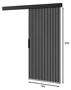 Perion 106 Posuvné dveře dub Wotan (106 x 205) cm – 1 dveřní křídlo bez nároku na místo při otevírání