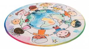 Dětský koberec Juno 477 world 80x80 cm