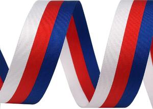 Taftová stuha TRIKOLORA CZ / Česká republika, šíře 3cm (stuha v metráži)