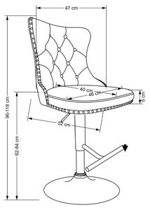 Barová židle Brecken, šedá