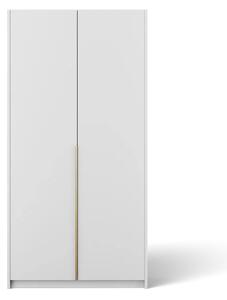 Bregma II Skříň s otočnými dveřmi bílá (kód WG) (100 x 204) cm – 6 polic pro přehledné uložení