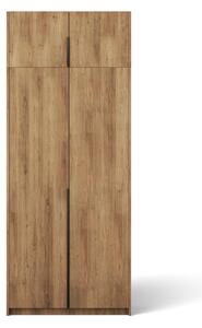Bregma II s nástavcem Skříň s otočnými dveřmi artisan (kód AB) (100 x 250) cm – 8 polic pro přehledné uložení