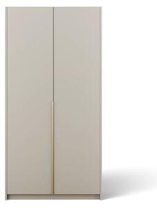 Bregma II Skříň s otočnými dveřmi kašmír (kód KG) (100 x 204) cm – 6 polic pro přehledné uložení