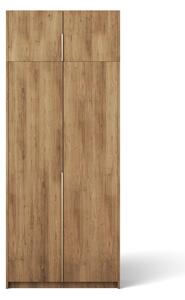 Bregma II s nástavcem Skříň s otočnými dveřmi artisan (kód AG) (100 x 250) cm – 8 polic pro přehledné uložení
