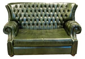 Nábytek Chodura Kožená sedací souprava Neapol Lux dřevo 105x165x95 zelená