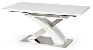 Jídelní stůl Sandor, bílá / stříbrná
