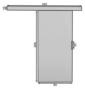 Posuvné dveře na stěnu PIXI 86 kašmír (86 x 205) cm – záruka 4 roky