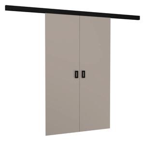 Dvoukřídlé posuvné dveře na stěnu TOPPO 126 kašmír (132 x 205) cm – záruka 4 roky