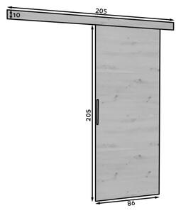 Posuvné dveře na stěnu DAAN 86 kašmír (86 x 205) cm – záruka 4 roky
