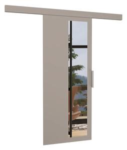 Posuvné dveře na stěnu MALTA 96 kašmír (96 x 205) cm – zrcadlo nahradí samostatný kus v ložnici