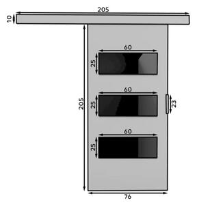 Posuvné dveře na stěnu ARES 76 kašmír (76 x 205) cm – záruka 4 roky