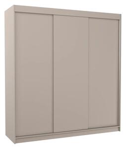 Posuvná skříň MEGAN 200 kašmír (200 x 215) cm – 11 polic pro přehledné uložení