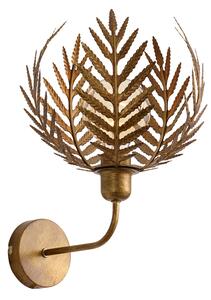 Vintage nástěnná lampa zlatá 26,5 cm - Botanica