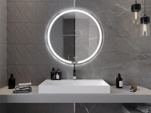 Mexen Rose, LED koupelnové zrcadlo s podsvícením 90x90 cm, 6000K, ochrana proti zamlžování, 9810-090-090-611-00