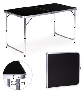 ModernHOME Kempingový stůl skládací stůl černý HTA120R BLACK