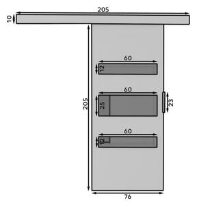 Posuvné dveře na stěnu DESIO 76 kašmír (76 x 205) cm – záruka 4 roky