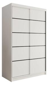 Posuvná skříň Lizi 120 bílá (120 x 200) cm – 6 polic pro přehledné uložení