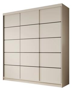 Posuvná skříň Greta 200 kašmír (200 x 215) cm – 11 polic pro přehledné uložení