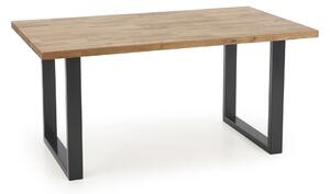 Jídelní stůl Radus 160 x 90 cm, přírodní dřevo / černá