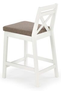 Barová židle Borys, šedá / bílá