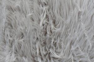 Kusový koberec Faux Fur Sheepskin Grey kruh 120x120 cm