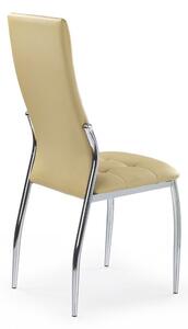Jídelní židle Elric, béžová / stříbrná