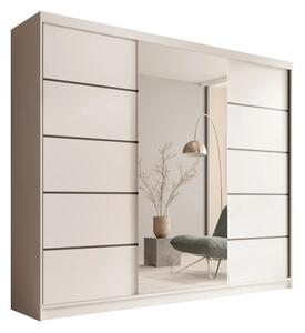 Posuvná skříň Etna 250 bílá (250 x 215) cm – 12 polic pro přehledné uložení