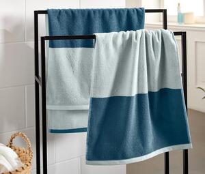 Kvalitní žakárové ručníky, 2 ks, modré