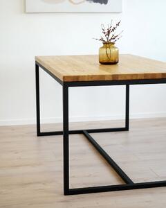 Jídelní stůl s masivní dubovou deskou Ela 1400 x 900 mm