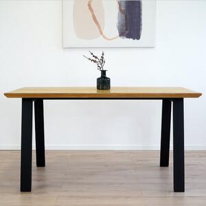 Jídelní stůl s masivní dubovou deskou Modena 1600 x 900 mm