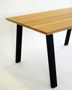 Jídelní stůl s masivní dubovou deskou Modena 1400 x 900 mm