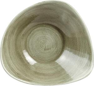 Talíř hluboký Churchill Patina Burnished Green 23,5 cm, trojúhelníkový