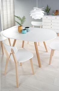 Jídelní stůl Ruben, bílá / přírodní dřevo